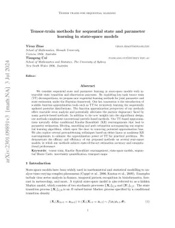 Tensor-train methods for sequential state and parameter learning in
  state-space models