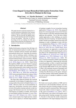 Cross-lingual German Biomedical Information Extraction: from Zero-shot
  to Human-in-the-Loop