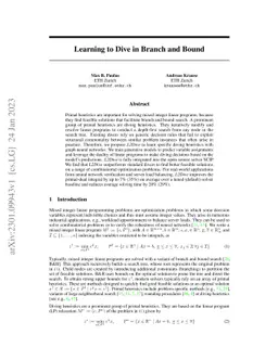 Learning To Dive In Branch And Bound