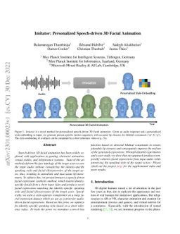Imitator: Personalized Speech-driven 3D Facial Animation
