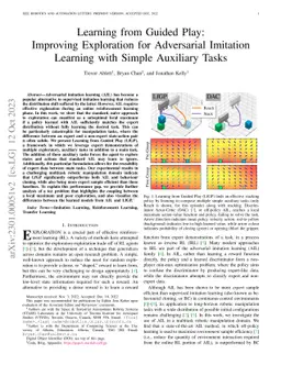 Learning from Guided Play: Improving Exploration for Adversarial
  Imitation Learning with Simple Auxiliary Tasks