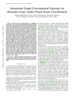 Attentional Graph Convolutional Network for Structure-aware Audio-Visual
  Scene Classification