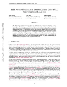 Self-Activating Neural Ensembles for Continual Reinforcement Learning
