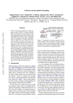 A Survey on In-context Learning