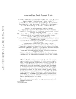 Approaching Peak Ground Truth