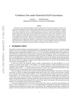 Confidence Sets under Generalized Self-Concordance