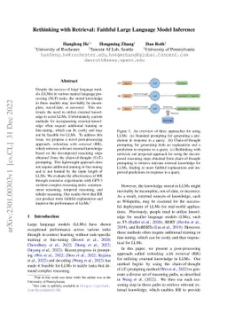 Rethinking with Retrieval: Faithful Large Language Model Inference