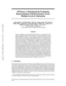 MTNeuro: A Benchmark for Evaluating Representations of Brain Structure
  Across Multiple Levels of Abstraction