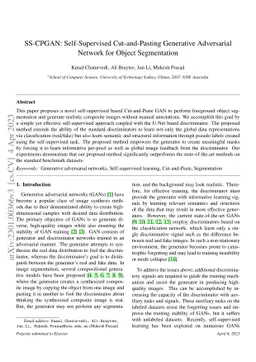 SS-CPGAN: Self-Supervised Cut-and-Pasting Generative Adversarial Network
  for Object Segmentation