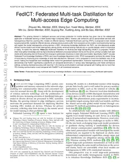 FedICT: Federated Multi-task Distillation for Multi-access Edge Computing