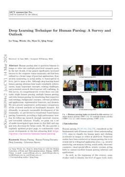 Deep Learning Technique for Human Parsing: A Survey and Outlook