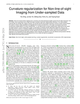 Curvature regularization for Non-line-of-sight Imaging from
  Under-sampled Data