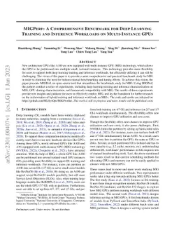 MIGPerf: A Comprehensive Benchmark for Deep Learning Training and
  Inference Workloads on Multi-Instance GPUs
