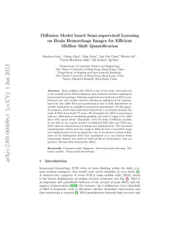 Diffusion Model based Semi-supervised Learning on Brain Hemorrhage
  Images for Efficient Midline Shift Quantification