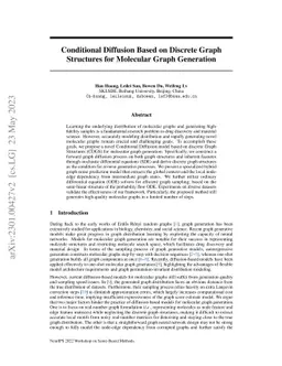 Conditional Diffusion Based on Discrete Graph Structures for Molecular
  Graph Generation
