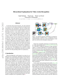 Hierarchical Explanations for Video Action Recognition