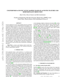 Unsupervised Acoustic Scene Mapping Based on Acoustic Features and
  Dimensionality Reduction