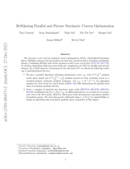 ReSQueing Parallel and Private Stochastic Convex Optimization