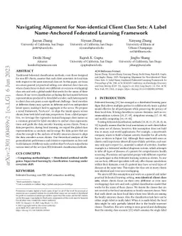Navigating Alignment for Non-identical Client Class Sets: A Label
  Name-Anchored Federated Learning Framework