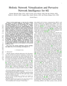 Holistic Network Virtualization and Pervasive Network Intelligence for
  6G