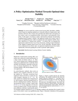 A Policy Optimization Method Towards Optimal-time Stability