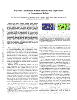 Bayesian Generalized Kernel Inference for Exploration of Autonomous
  Robots