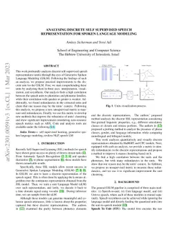 Analysing Discrete Self Supervised Speech Representation for Spoken
  Language Modeling