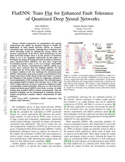 FlatENN: Train Flat for Enhanced Fault Tolerance of Quantized Deep
  Neural Networks