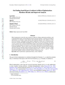 On Finding Small Hyper-Gradients in Bilevel Optimization: Hardness
  Results and Improved Analysis