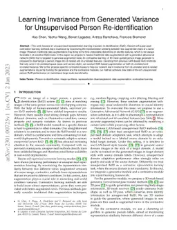 Learning Invariance from Generated Variance for Unsupervised Person
  Re-identification