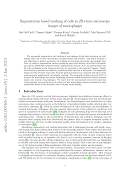 Segmentation based tracking of cells in 2D+time microscopy images of
  macrophages