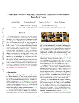 STEPs: Self-Supervised Key Step Extraction and Localization from
  Unlabeled Procedural Videos