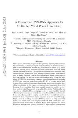 A Concurrent CNN-RNN Approach for Multi-Step Wind Power Forecasting