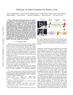 3DSGrasp: 3D Shape-Completion for Robotic Grasp