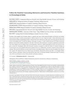 Follow the Timeline! Generating Abstractive and Extractive Timeline
  Summary in Chronological Order