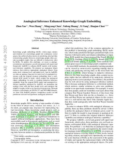 Analogical Inference Enhanced Knowledge Graph Embedding
