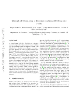 Through-life Monitoring of Resource-constrained Systems and Fleets