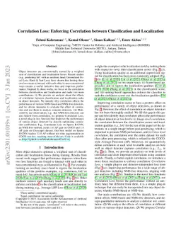 Correlation Loss: Enforcing Correlation between Classification and
  Localization