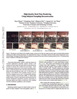 High-Quality Real-Time Rendering Using Subpixel Sampling Reconstruction