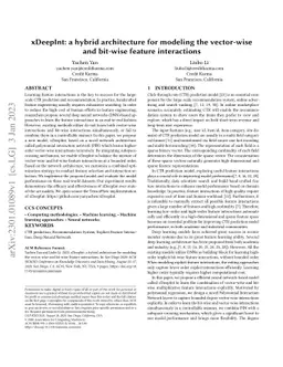 xDeepInt: a hybrid architecture for modeling the vector-wise and
  bit-wise feature interactions