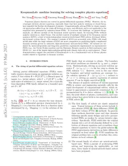 KoopmanLab: machine learning for solving complex physics equations