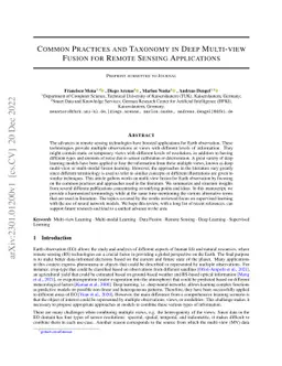 Common Practices and Taxonomy in Deep Multi-view Fusion for Remote
  Sensing Applications