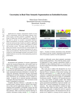 Uncertainty in Real-Time Semantic Segmentation on Embedded Systems