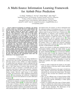 A Multi-Source Information Learning Framework for Airbnb Price
  Prediction