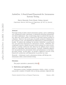 AmbieGen: A Search-based Framework for Autonomous Systems Testing