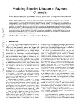 Modeling Effective Lifespan of Payment Channels
