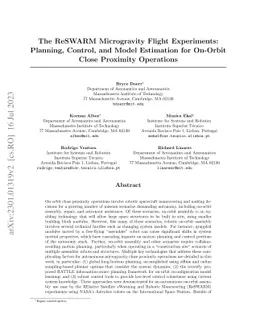 The ReSWARM Microgravity Flight Experiments: Planning, Control, and
  Model Estimation for On-Orbit Close Proximity Operations