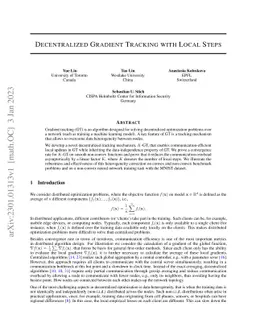 Decentralized Gradient Tracking with Local Steps