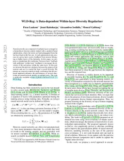WLD-Reg: A Data-dependent Within-layer Diversity Regularizer