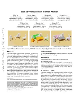 Scene Synthesis from Human Motion